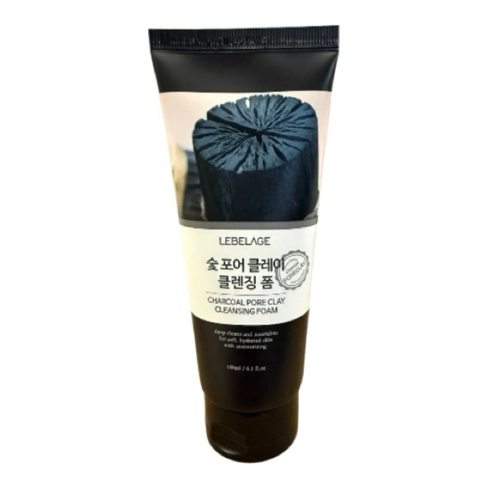 Charcoal Pore Clay Cleansing Foam - Black
